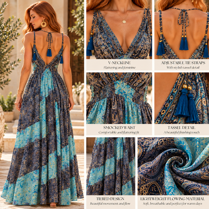 Sapphire Paisley Escape Maxi Dress
