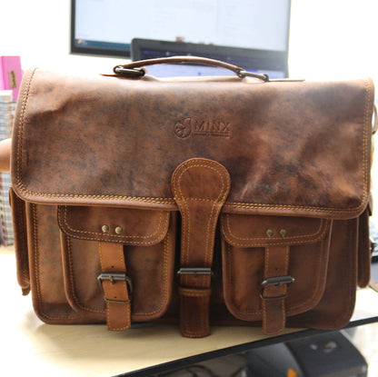 Barbados Leather Laptop Bag