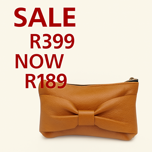 Bow Leather Make Up Bags
