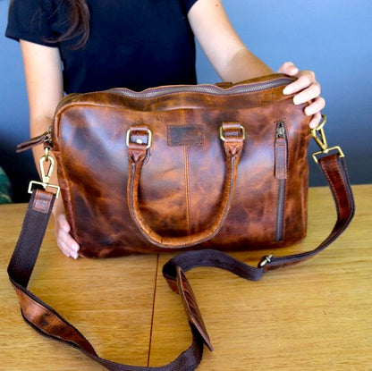 Capri Classic Leather Laptop Bag