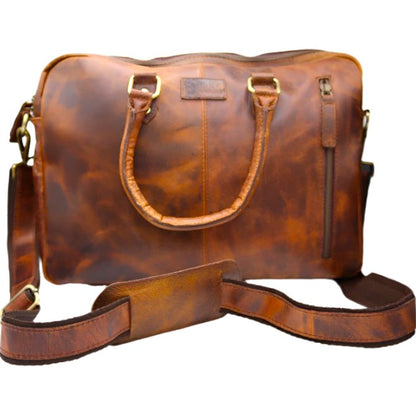 Capri Classic Leather Laptop Bag