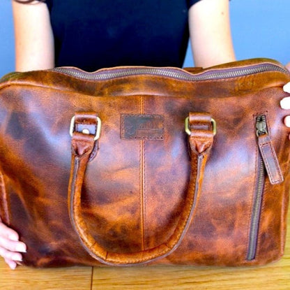 Capri Classic Leather Laptop Bag