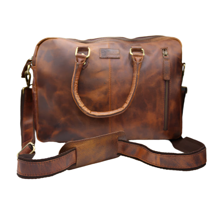 Capri Classic Leather Laptop Bag