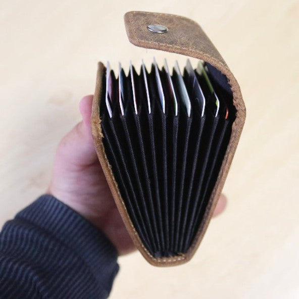 Concertina Leather  Card Holder