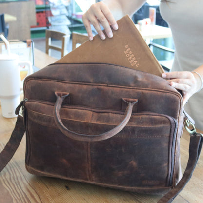 Crete Leather Laptop Bag