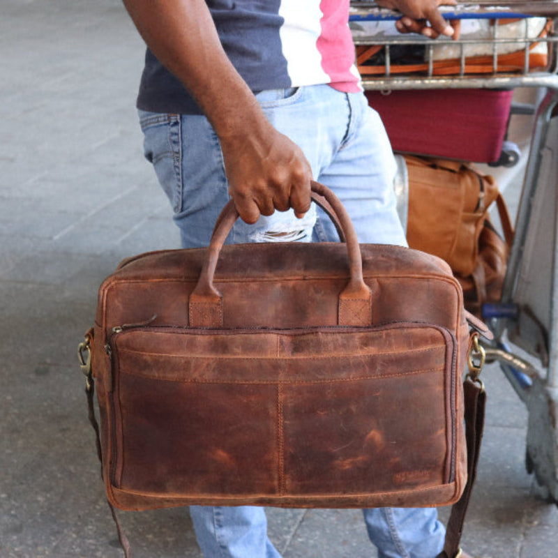 Crete Leather Laptop Bag