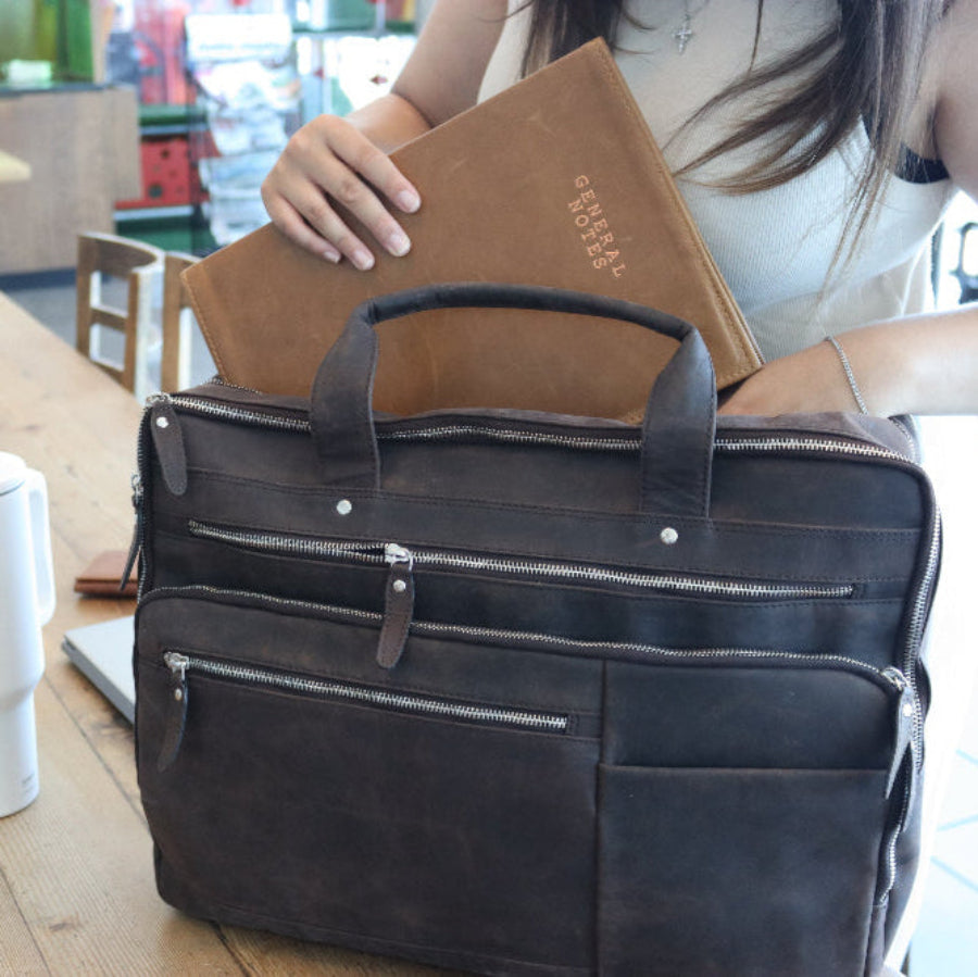 Fiji Leather Laptop Bag