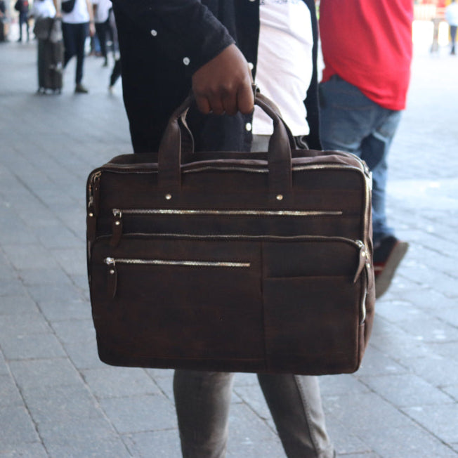 Fiji Leather Laptop Bag