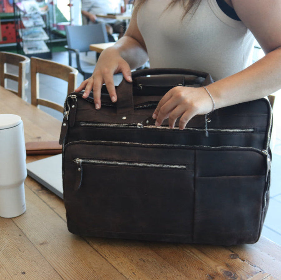 Fiji Leather Laptop Bag