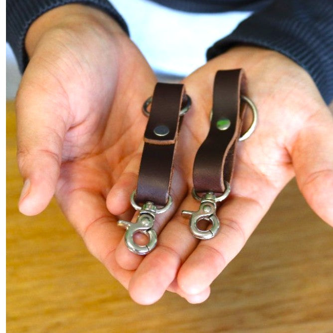 His & Her's Leather Key Rings