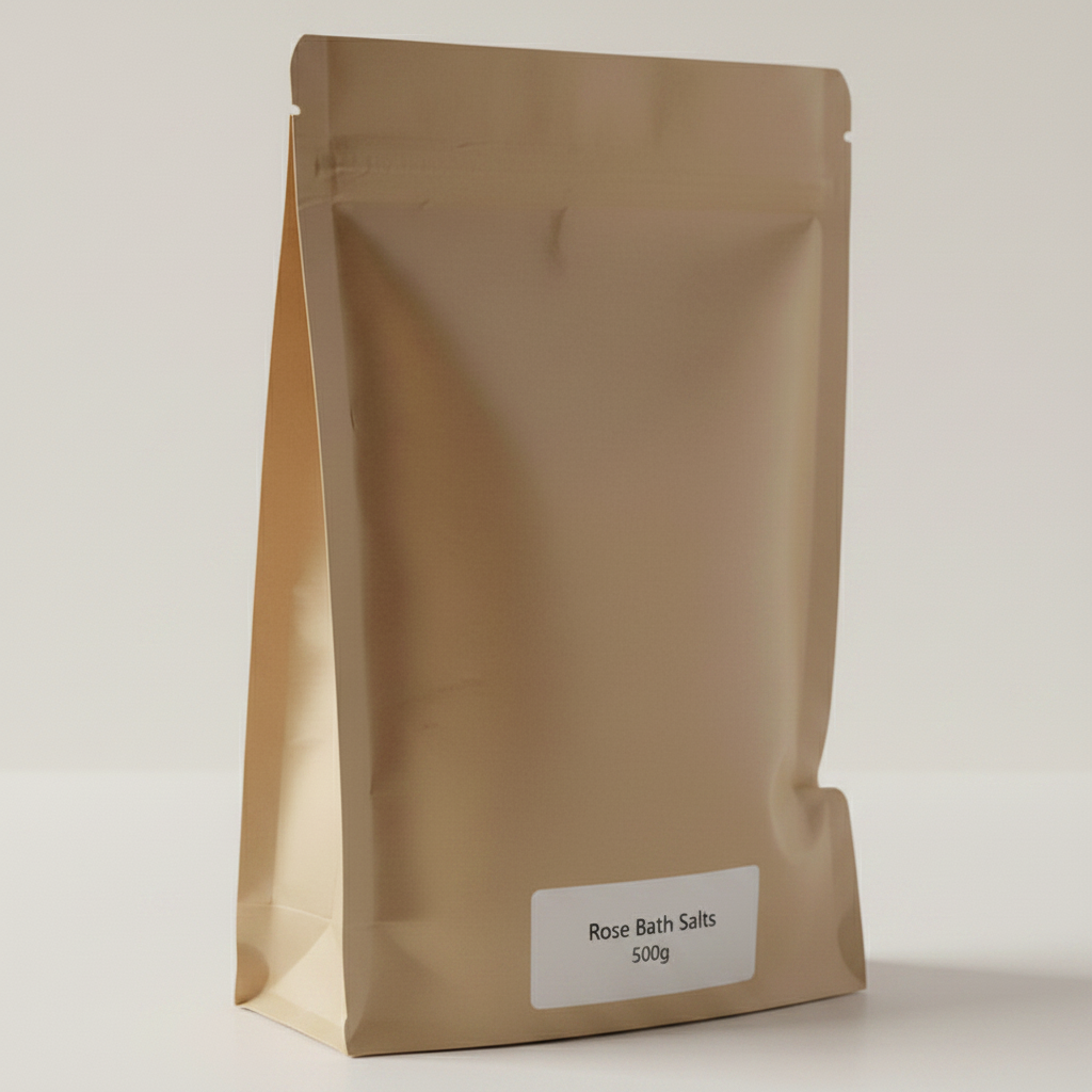 Rose Bath Salts 500g on a plain background