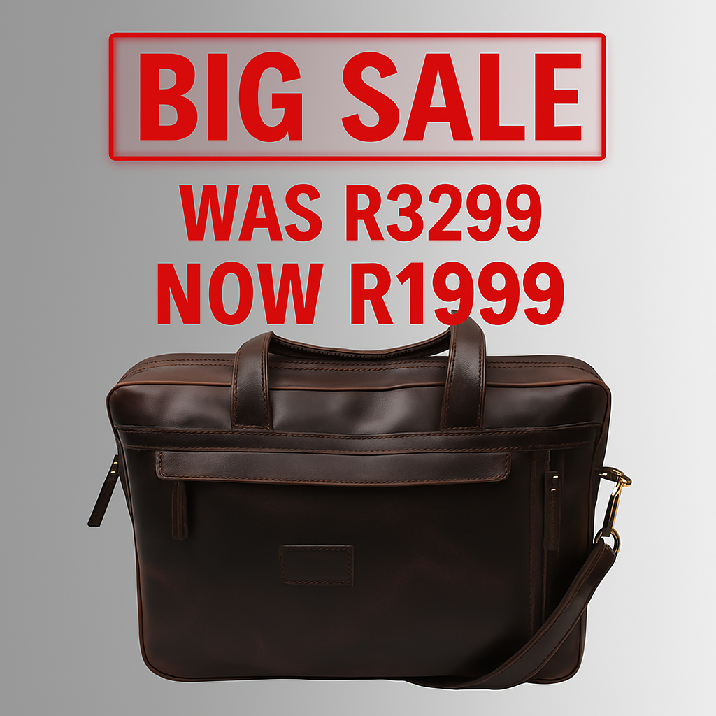 Java Journey Leather Laptop Bag