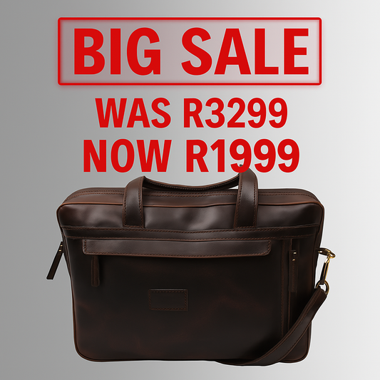 Java Journey Leather Laptop Bag