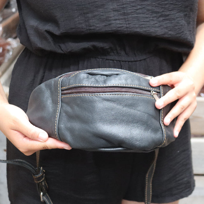 Leather Moon Bag