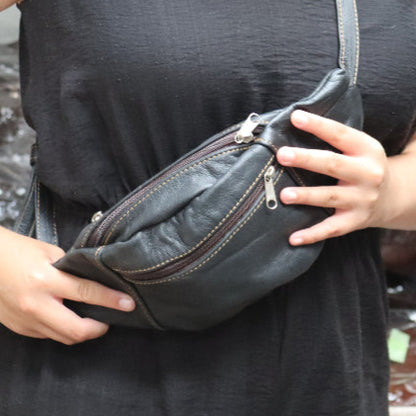 Leather Moon Bag