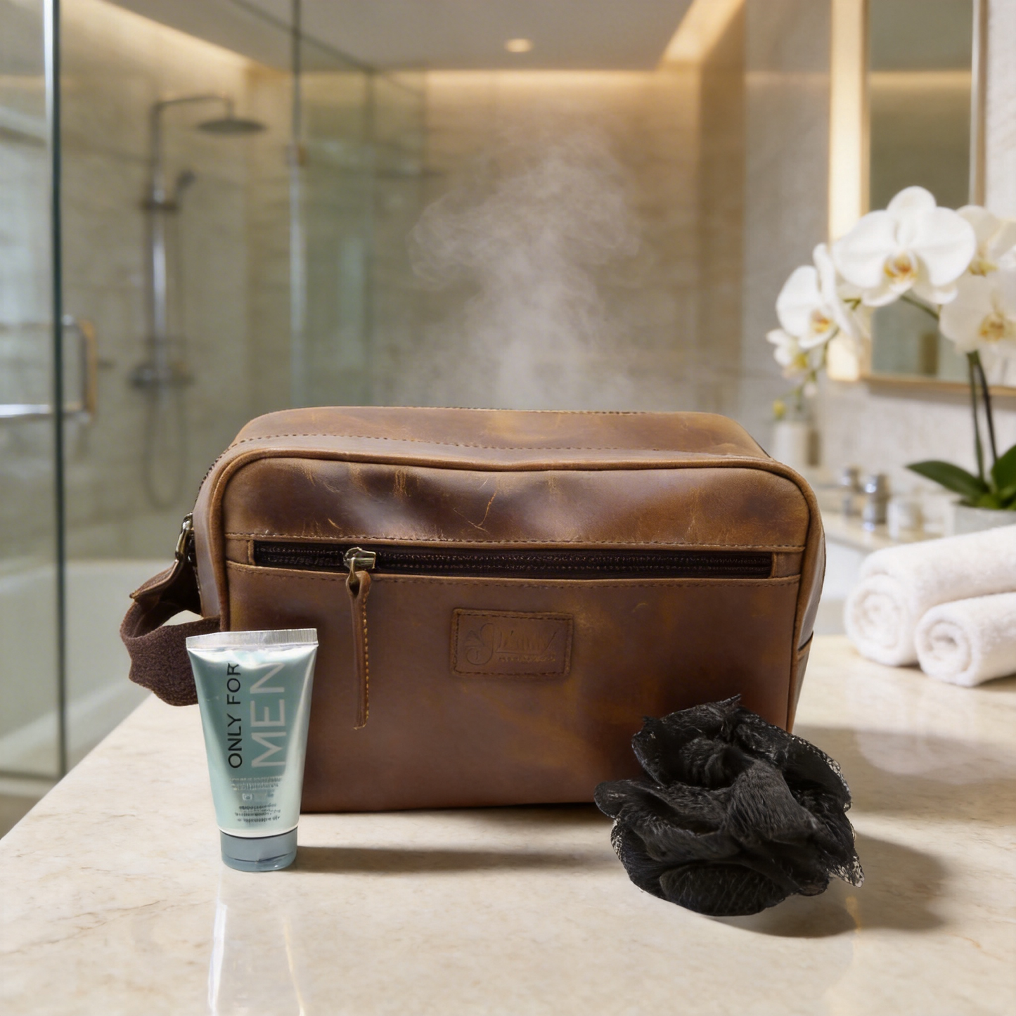 Legacy Leather Toiletry Kit Combo