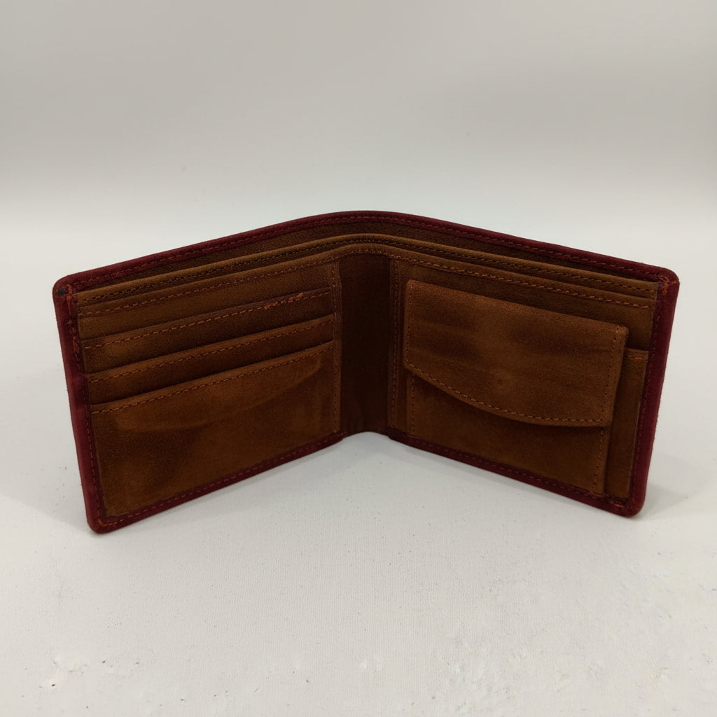 Suede Camel Leather Men’s Wallet