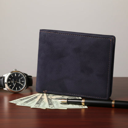 Suede Camel Leather Men’s Wallet