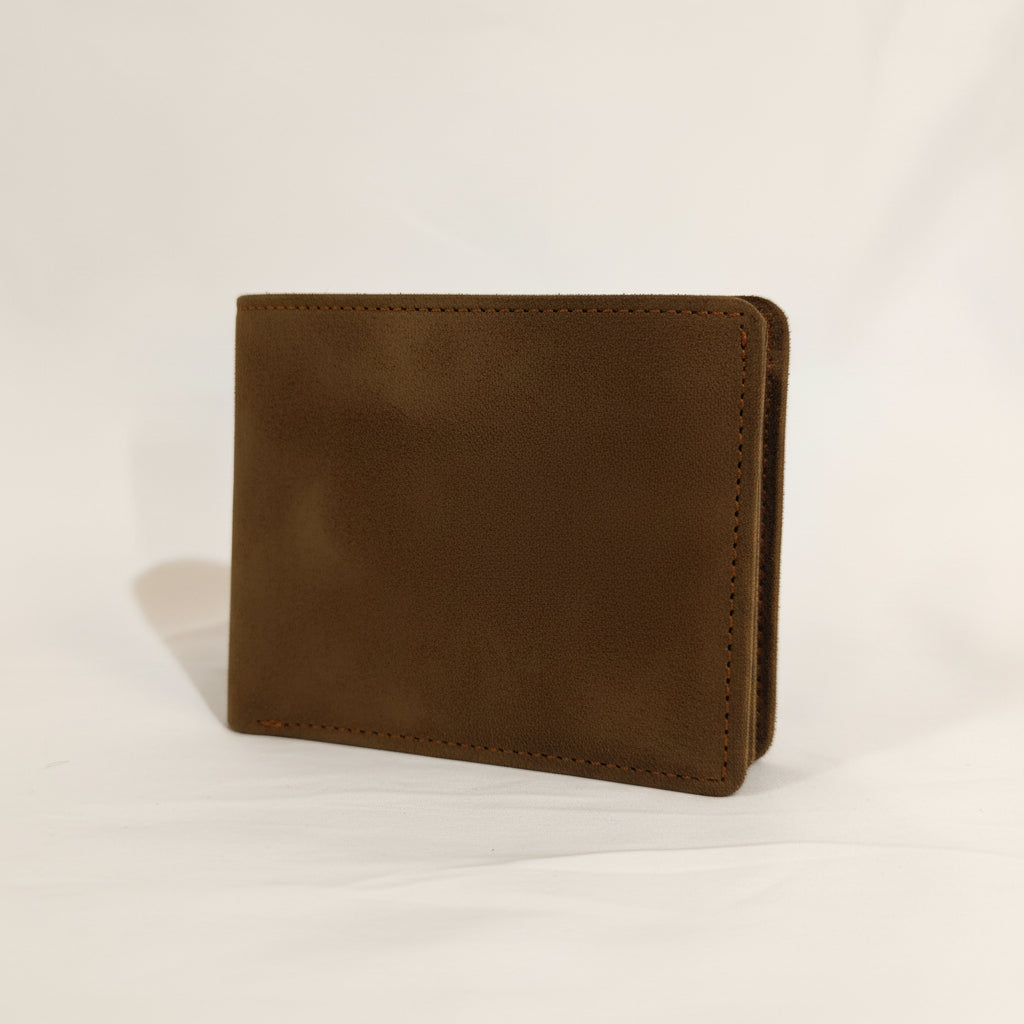 Suede Camel Leather Men’s Wallet