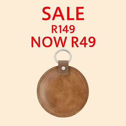 Round Leather Keyring
