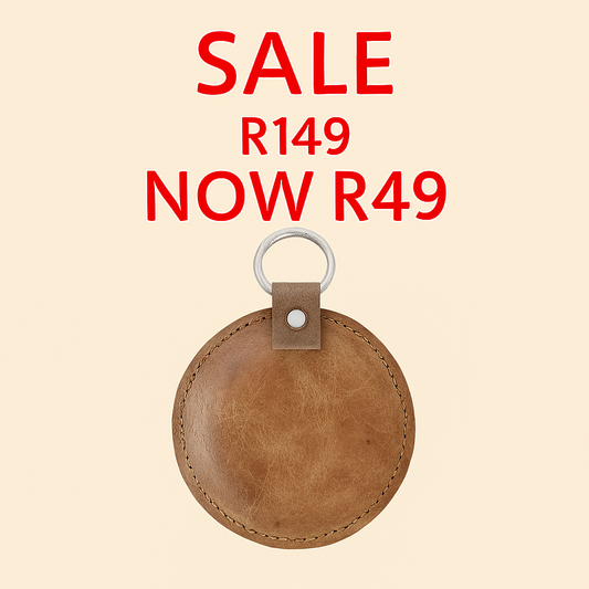 Round Leather Keyring