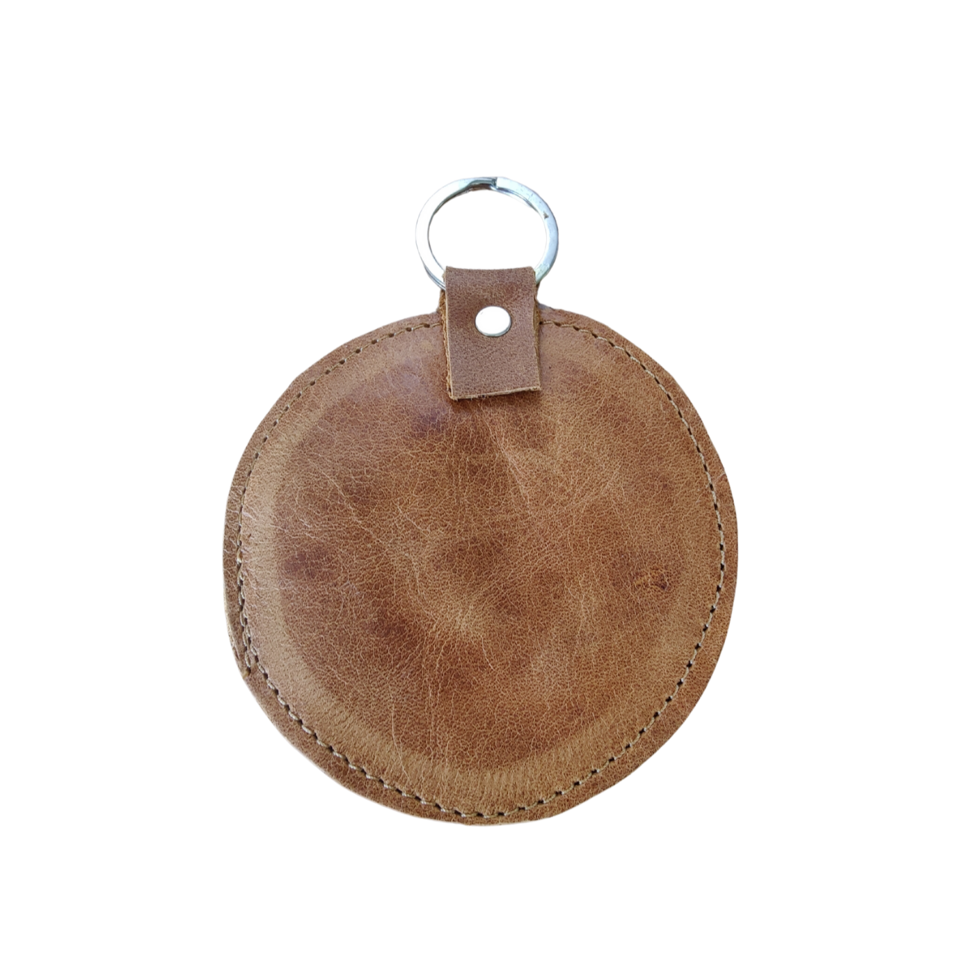 Round Leather Keyring