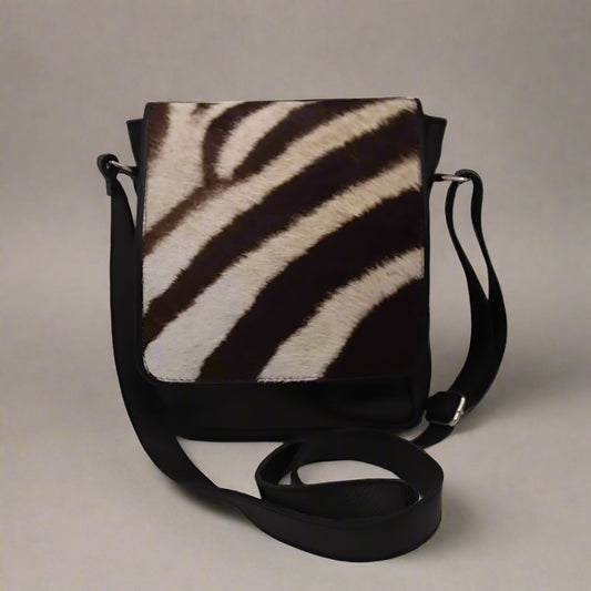 Zebra with  Flap Slingbag