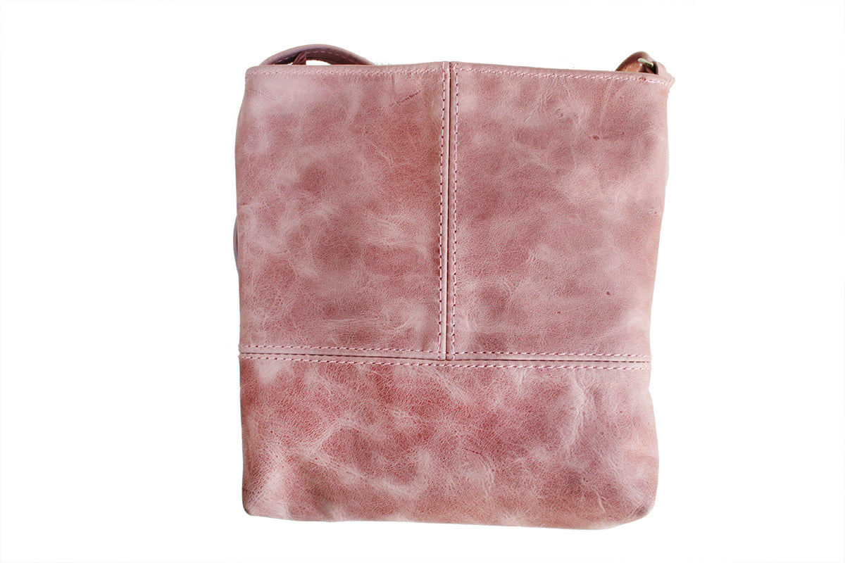 Pink Leather Sling Bag