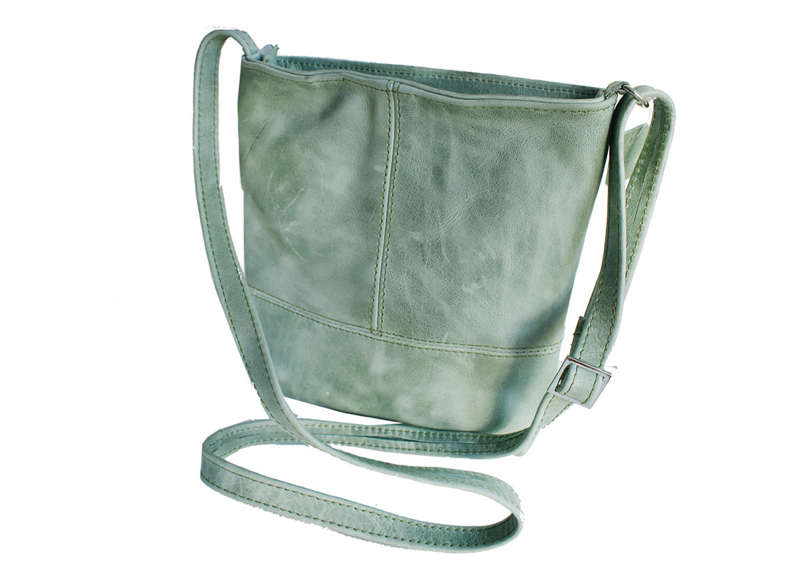 Green Leather Slingbag