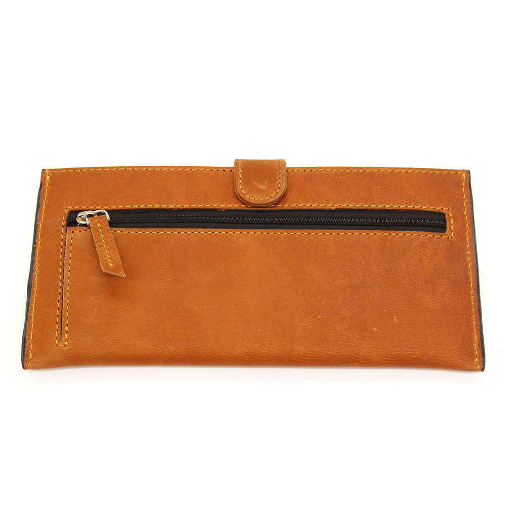 Sleek Tan Leather Ladies Wallet Minx Leather SA